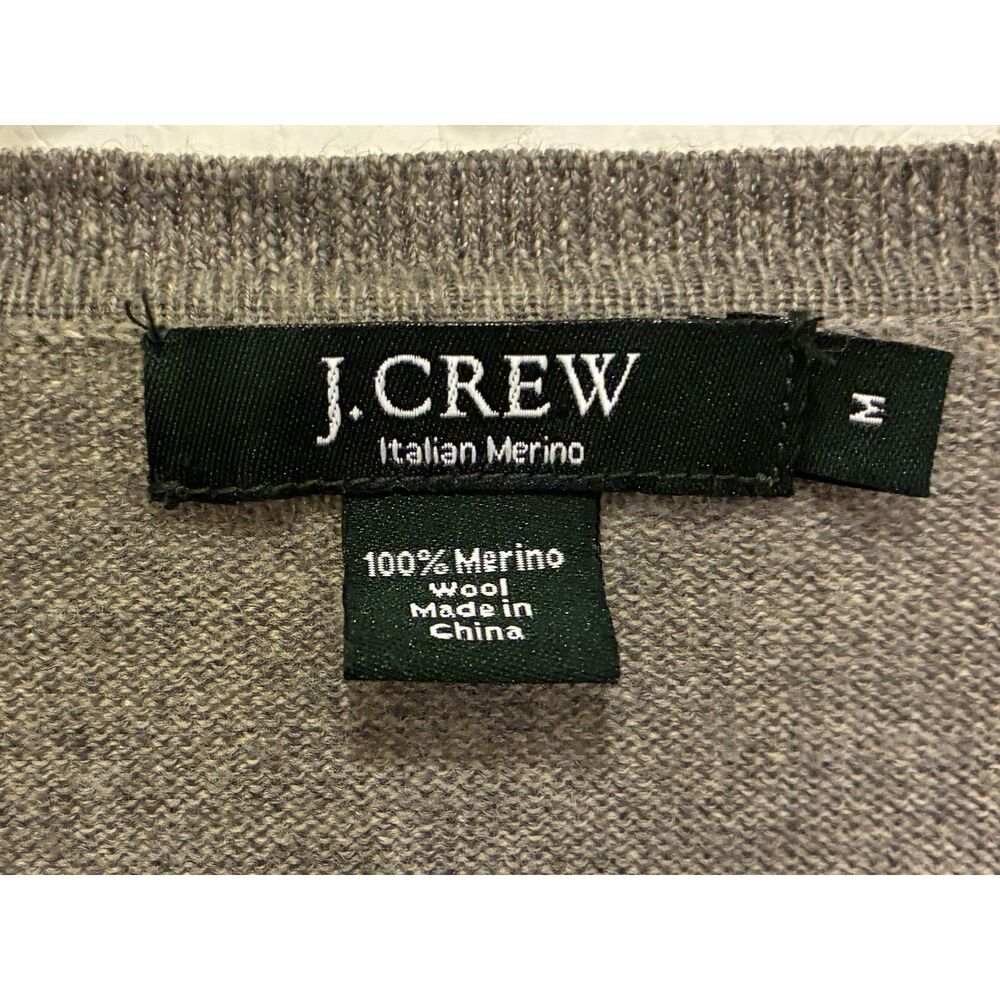 J. CREW Gray Merino Wool V Neck Pullover Sweater Top Women's Size Small - Picture 4 of 9